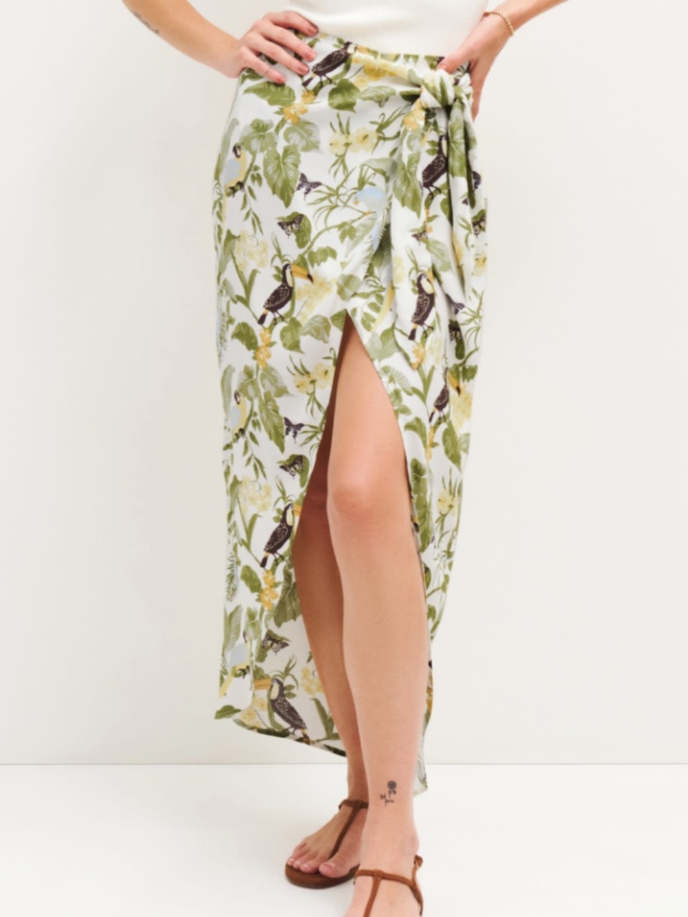 Reformation NWT Taglio Maxi Skirt in Tropics Size 0